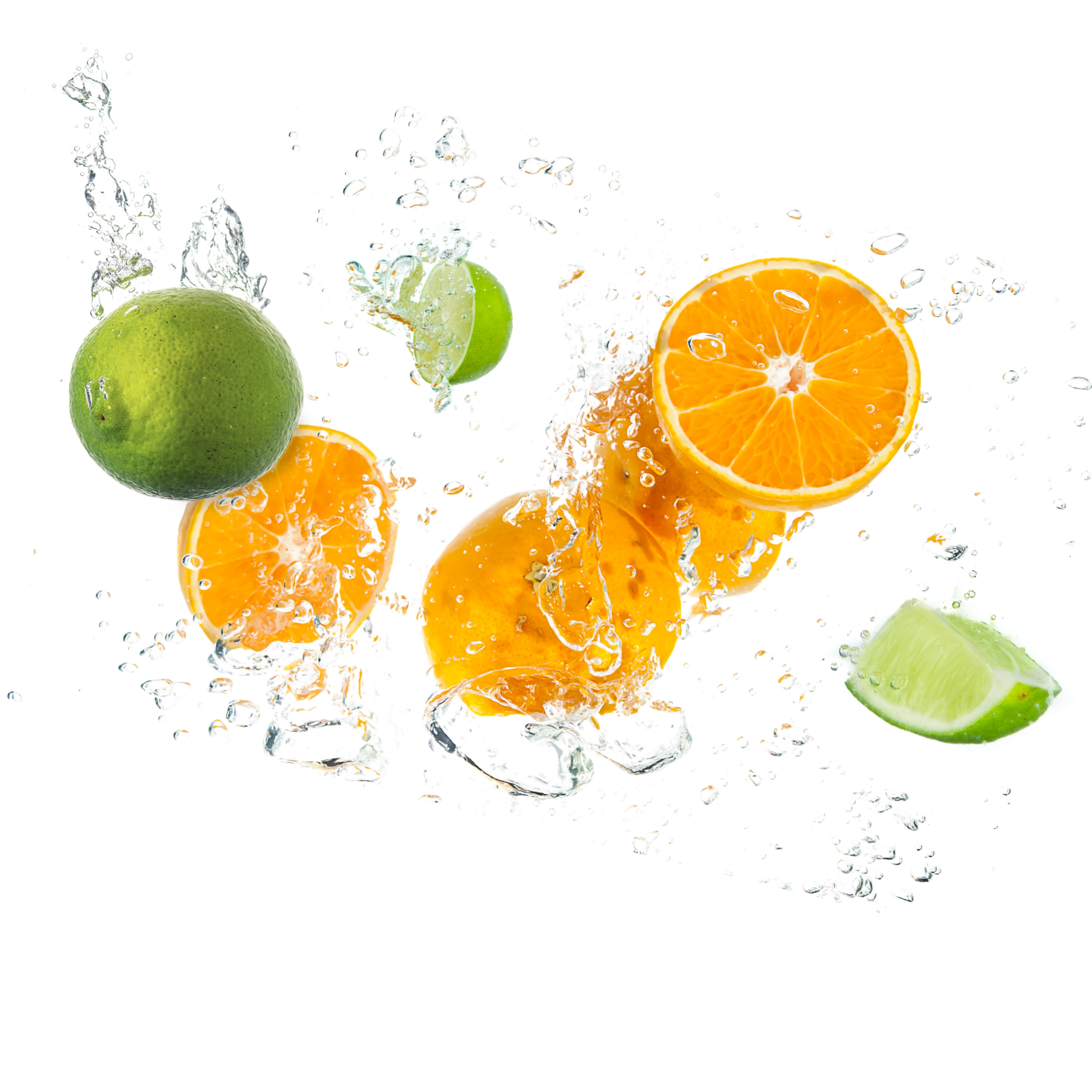 Laranjas com água